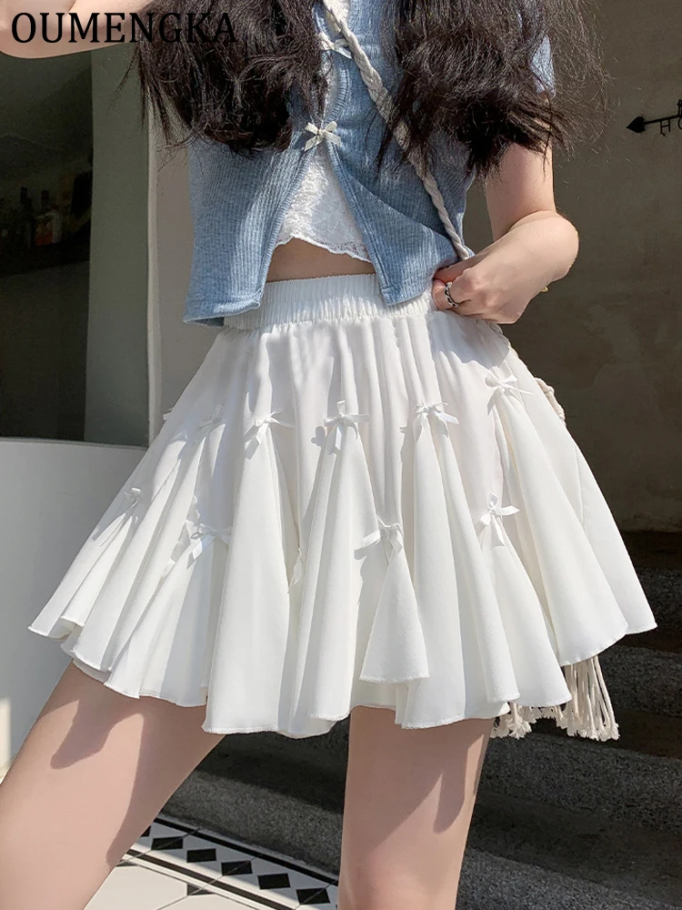

Summer Chiffon Mini Skirt A-line High Waist Sexy Cute Ruffle Vintage Tennis Skirt Elastic Waist Tutu Short Skirts for Women