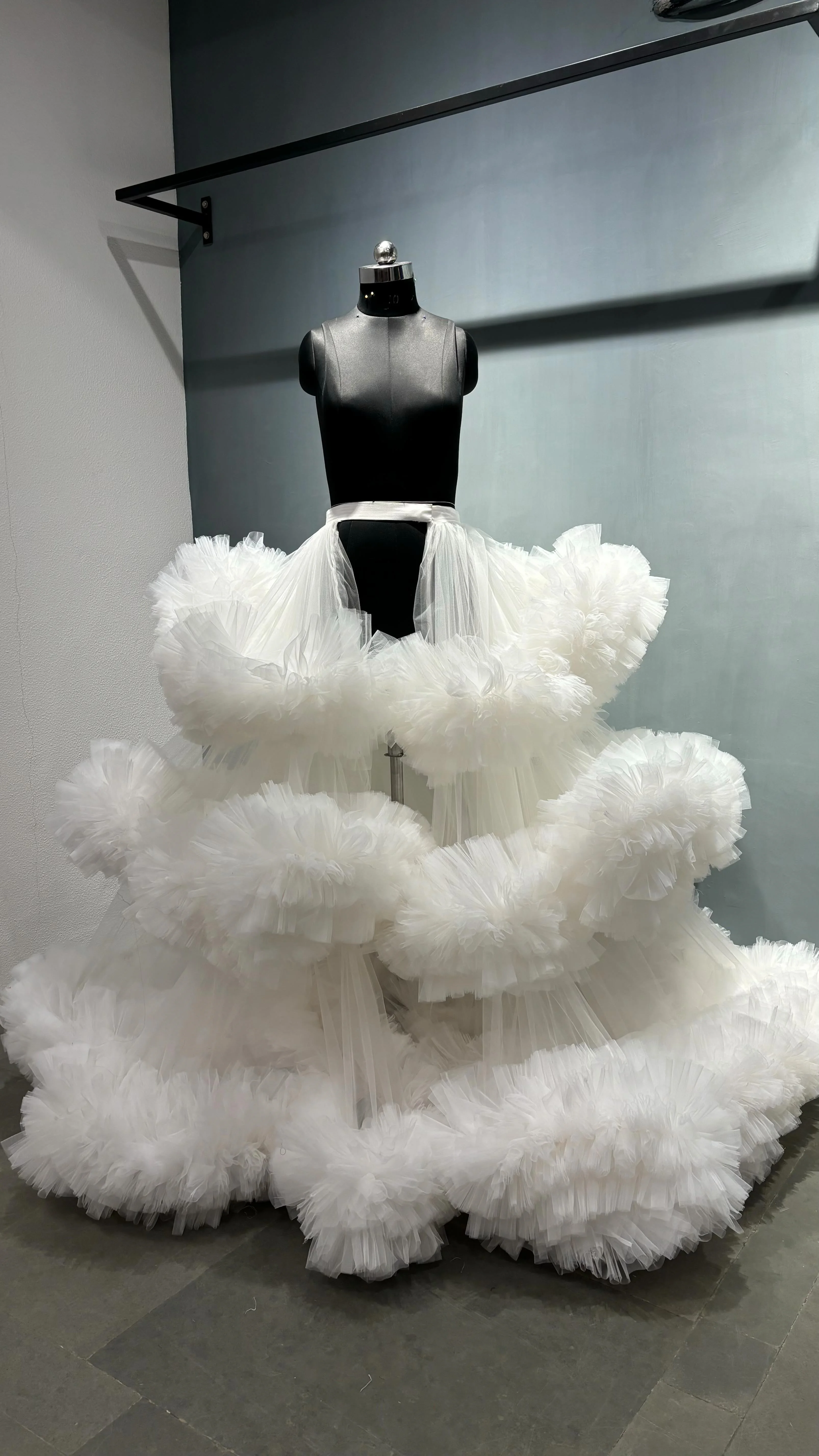 Saia de tule branca fofa, vestido de sessão de fotos, casamento personalizado, saia de noiva, vestido de baile, saia de maternidade em camadas, sobreposição, saia destacável