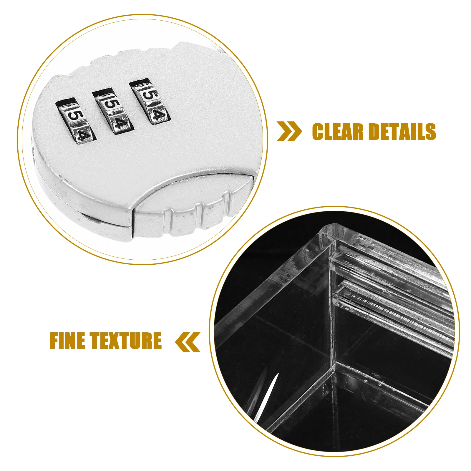 Phone Lock Box Transparent Acrylic Storage Container 18x10x2cm Fingerprint Key Locker for Students Practical Cellphone Jail