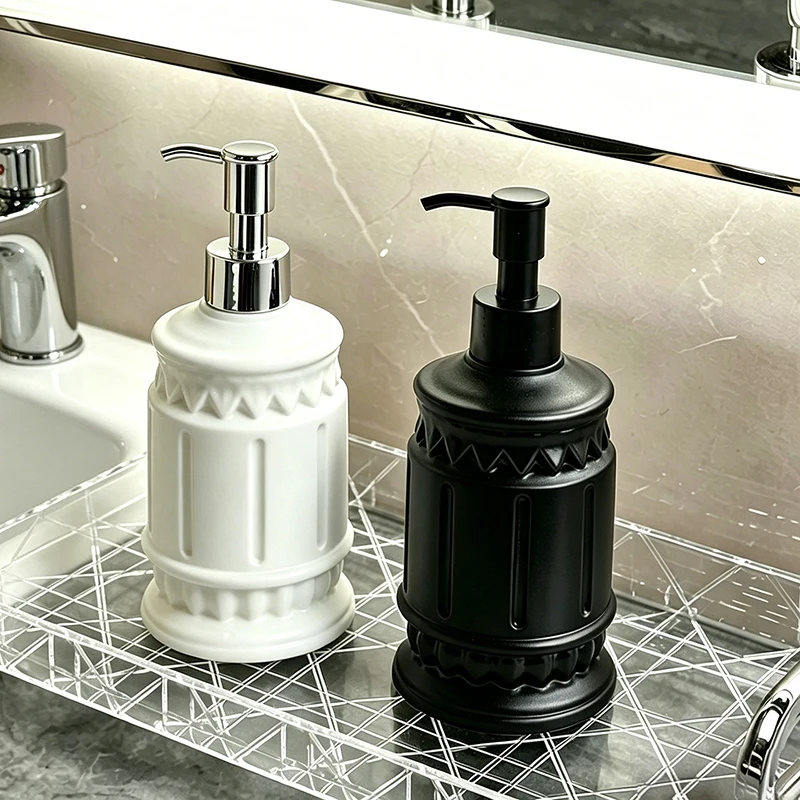 Creative Imitation Roman Column Resin Soap Dispenser 240ml Pump Lotion Bottle Bathroom Sink Counter Decor Refillable Container