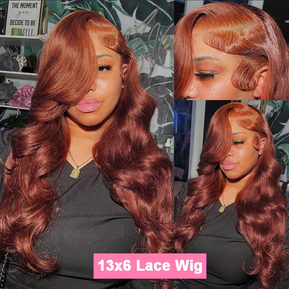 4x4 5x5 Reddish Brown 13x6 Lace Frontal Wig 30 40 Inch Body Wave Human Hair Wigs 13x4 Hd Lace Front Wig For Women Pre Plucked