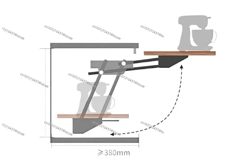 Furniture hidden lifting bracket hardware accessories coffee table cabinet functional parts