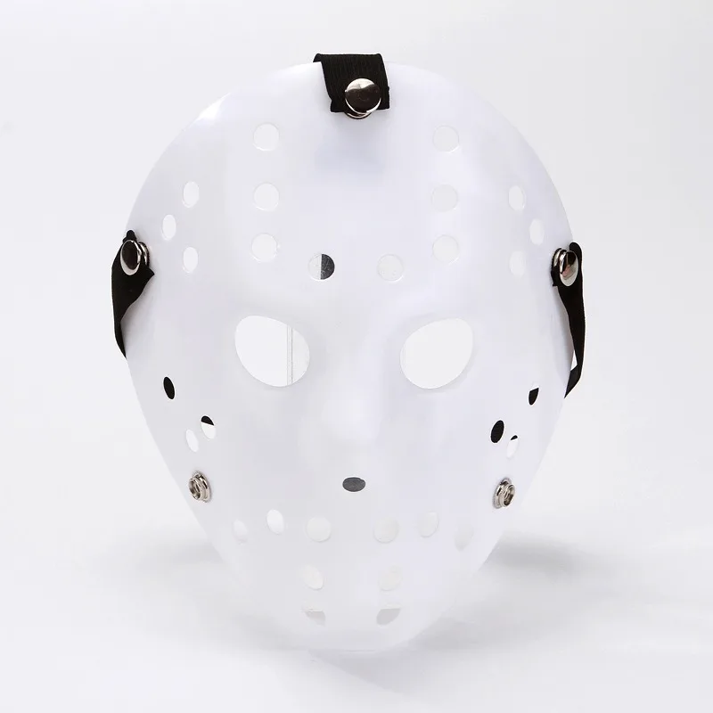 Mask New Freddy vs Jason Horror Fun Mask All White Pure White Jason Scary Mask Halloween Party Cosplay Masks for Adult Men Gift