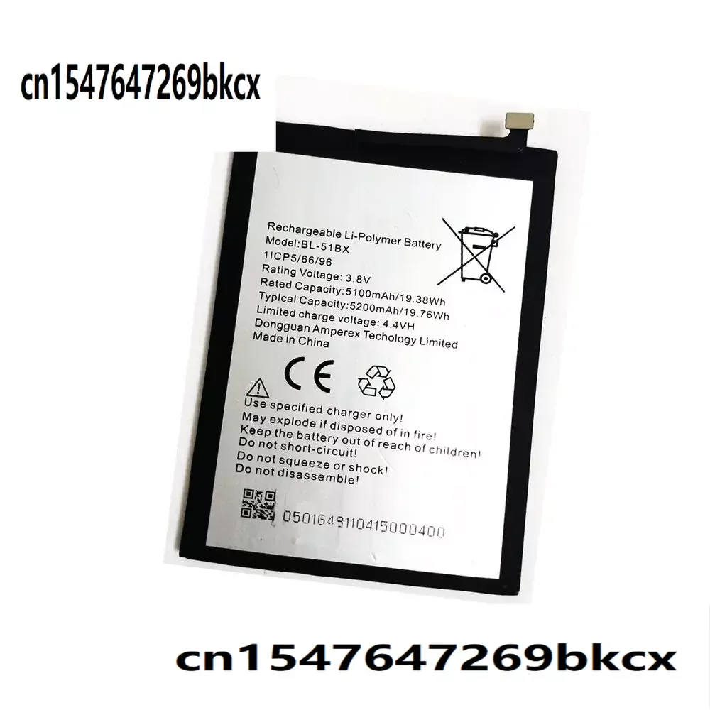 

3.8V 5200mAh BL-51BX Battery For Infinix X692 NOTE 8 X683 HOT10 X682B NOTE 8i Cellphone