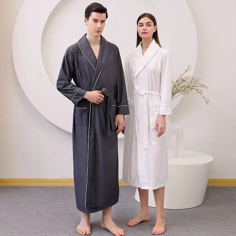 Embroidered Waffle Matching King and Queen Plush Bathrobes Mr and Mrs Waffle Robes for Couple Customized Gift for Him Honeymoon