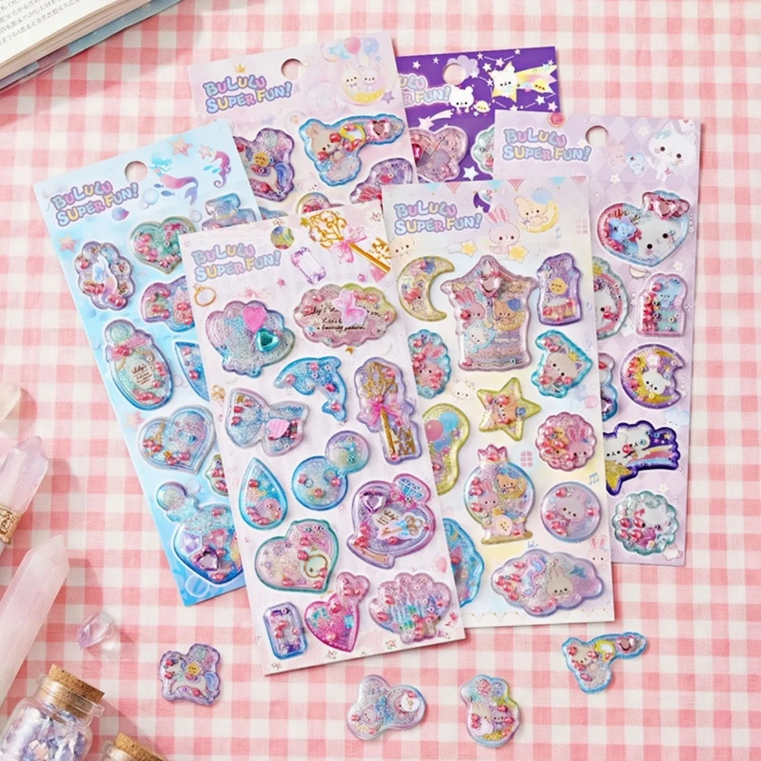 

Creative Fragrant Glitter Shaking Cartoon Animals 3D Sticker Scrapbooking Diy Journaling Stationery Diary Sticker School Gift