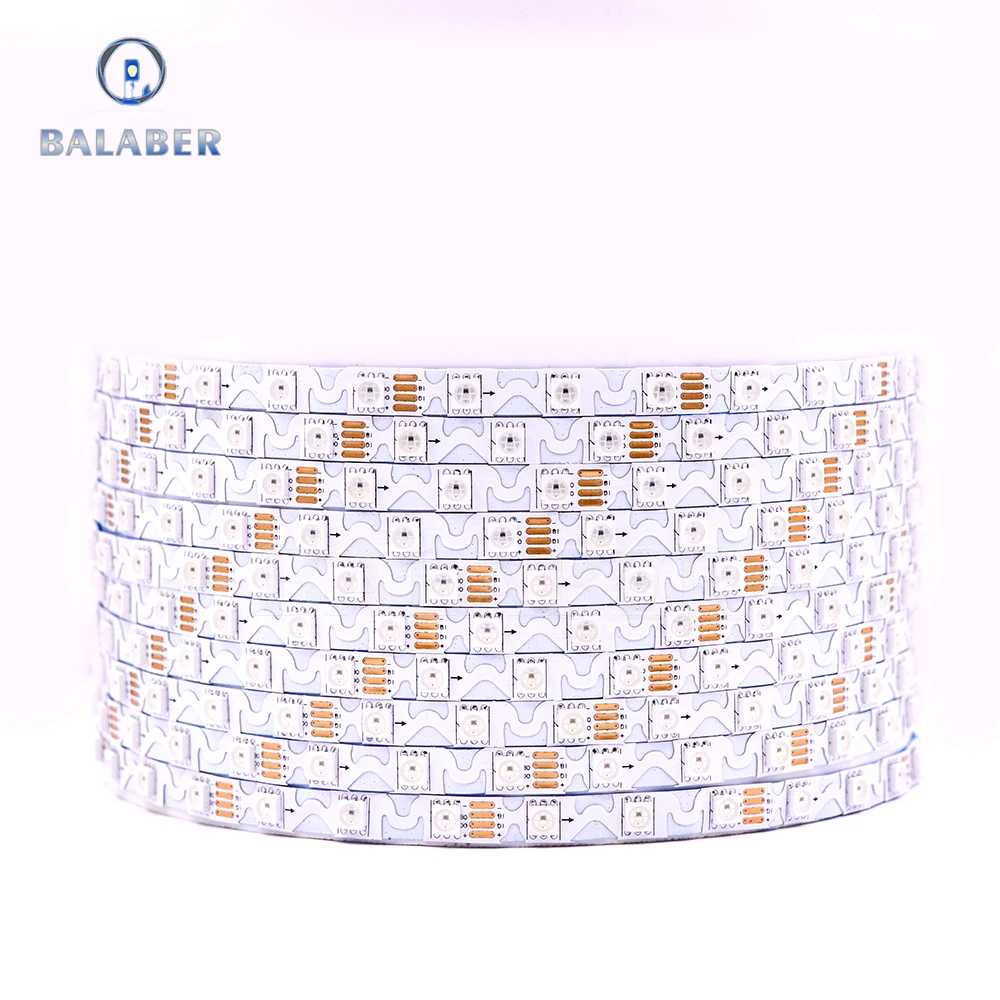 S-Shaped 2815 12V 60-LED SMD 5050 Colorful LED Light Strip With Intelligent Chasing Effect For Home Decoration Ambient Lighti