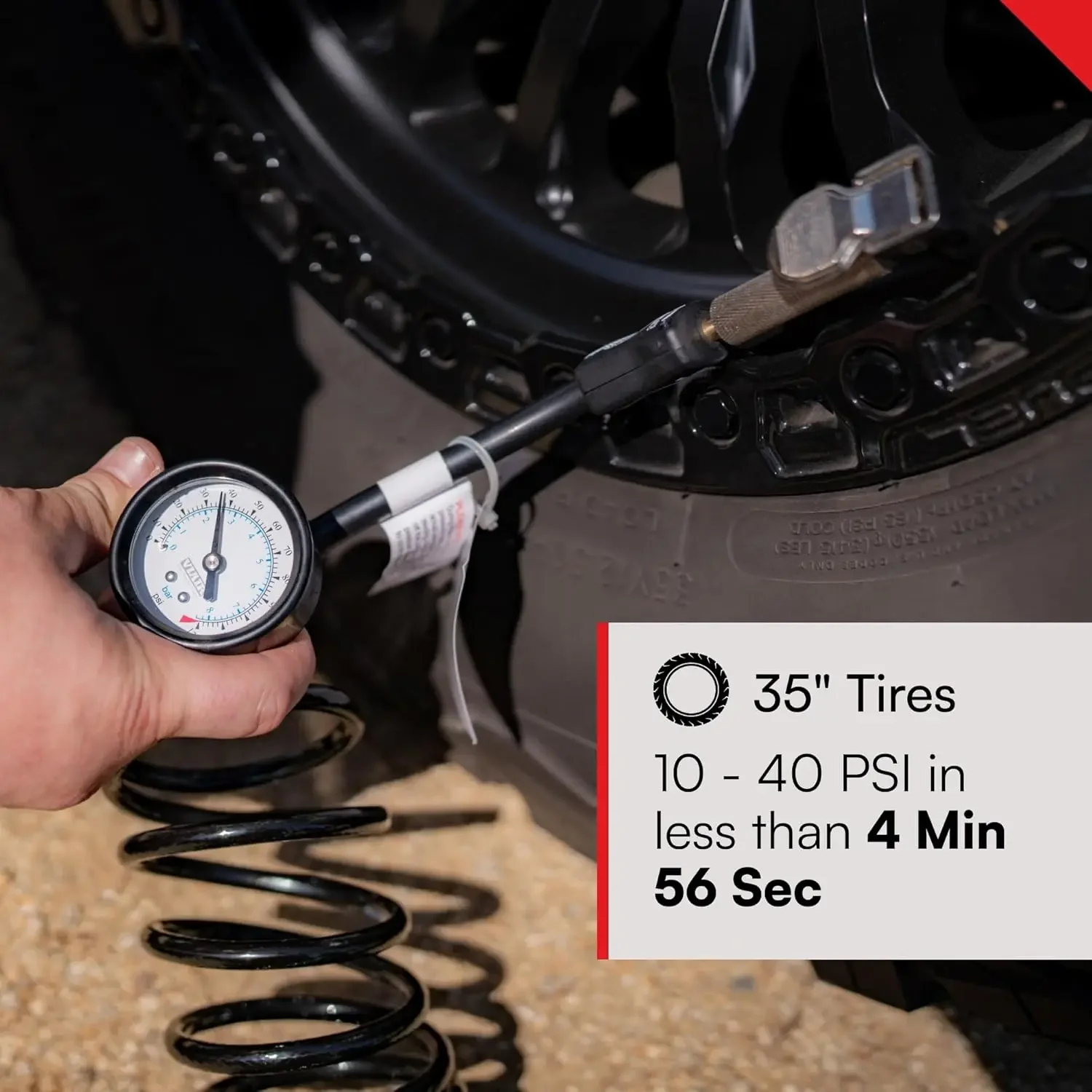 

400P EF Enhanced Flow - 40143 Tire Inflator Portable Offroad Air Compressor for Truck