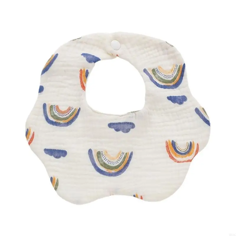 مريلة M89C مريلة من القطن الناعم فائقة الامتصاص للأطفال من عمر 0-9 إلى 18 شهرًا