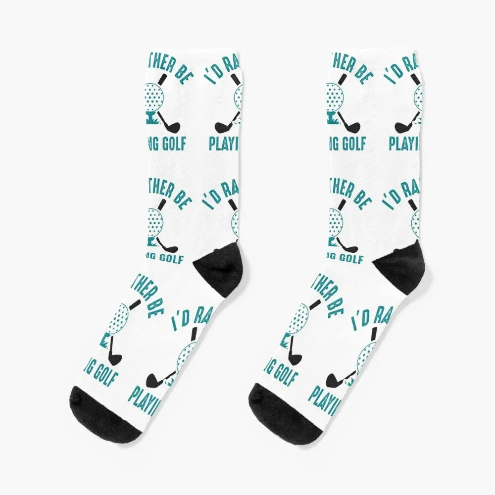 

I'd Rather Be Playing Golf Socks retro Wholesale luxe Male Socks Women's