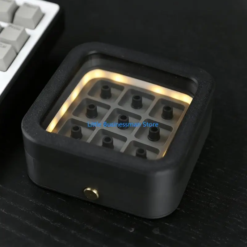 Aufbewahrungskoffer für mechanische Tastaturtastenkappen mit beleuchtetem 3 x 3-Layout-Display, Sichtdeckel und magnetischer – Detail 10
