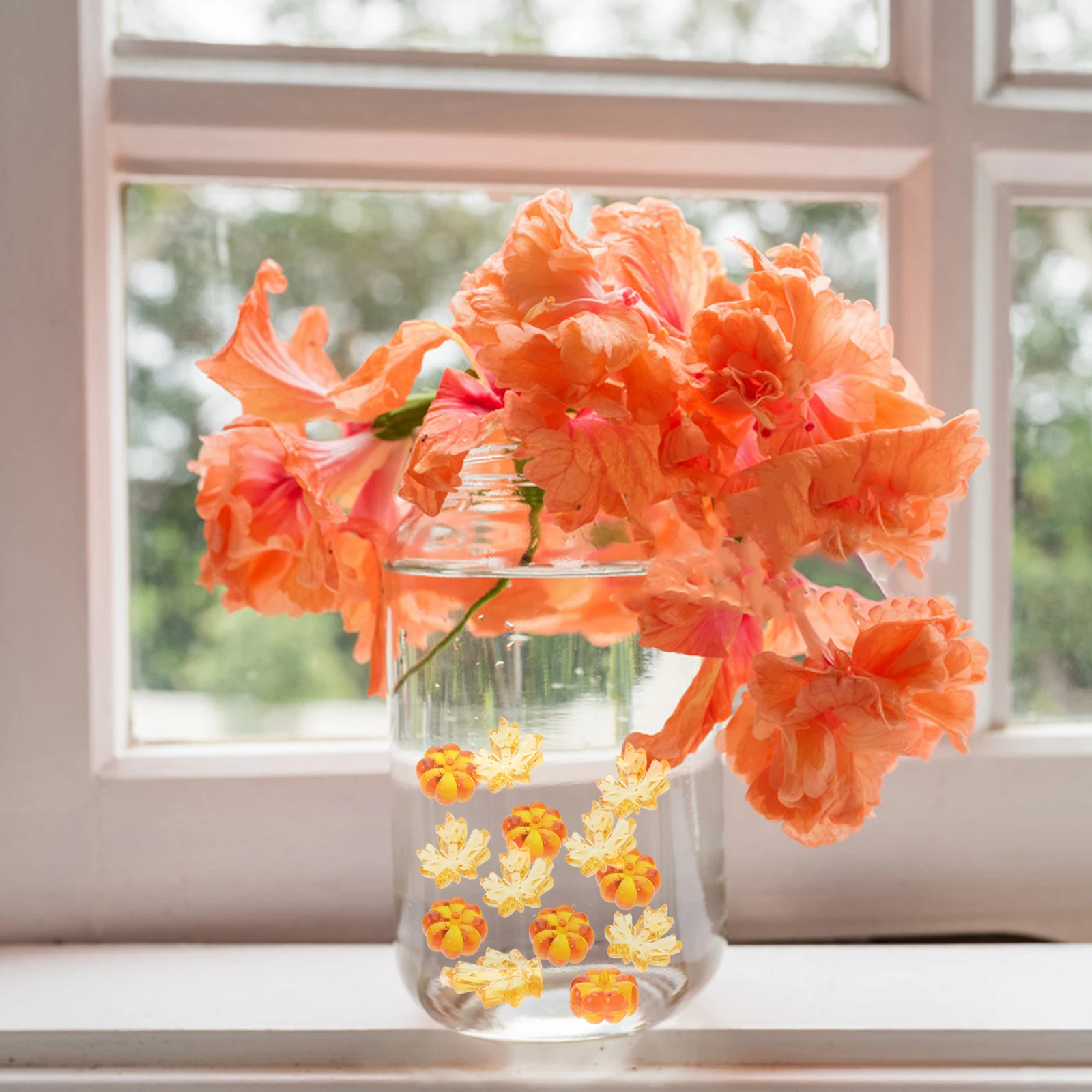 

20 Pcs Harvest Vase Fall Filler for Thanksgiving Day Decor Orange Christmas Fillers Centerpieces