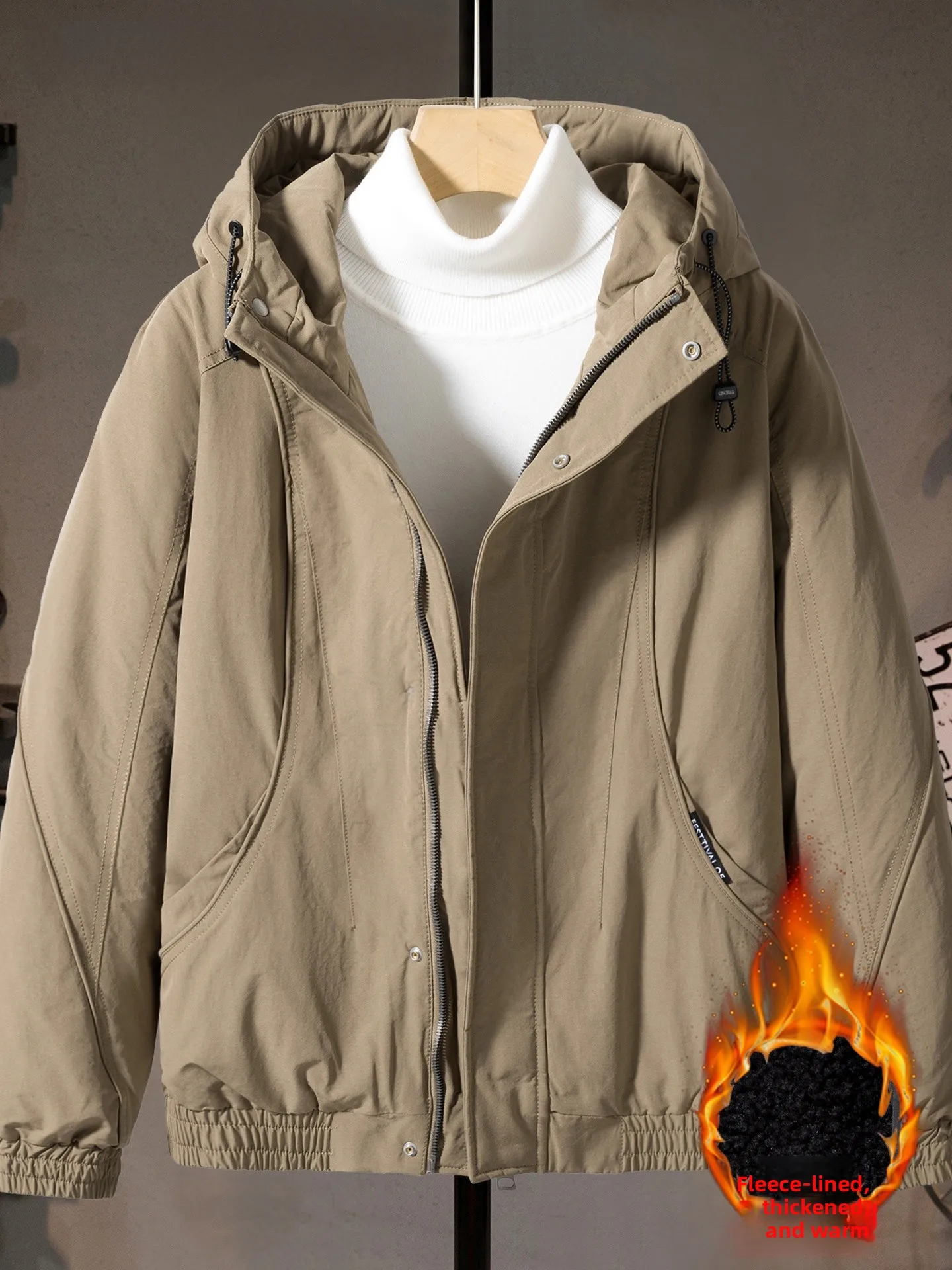 

Высококачественная американская мужская утепленная хлопковая куртка с флисовой подкладкой, с капюшоном, для работы и повседневной носки, теплая, для активного отдыха