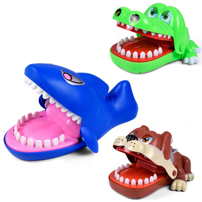 Children Large Crocodile Shark Mouth Dentist Bite Finger Game Novelty Jokes Kids Cartoon Pirate Barrel Family Trick Funny Game