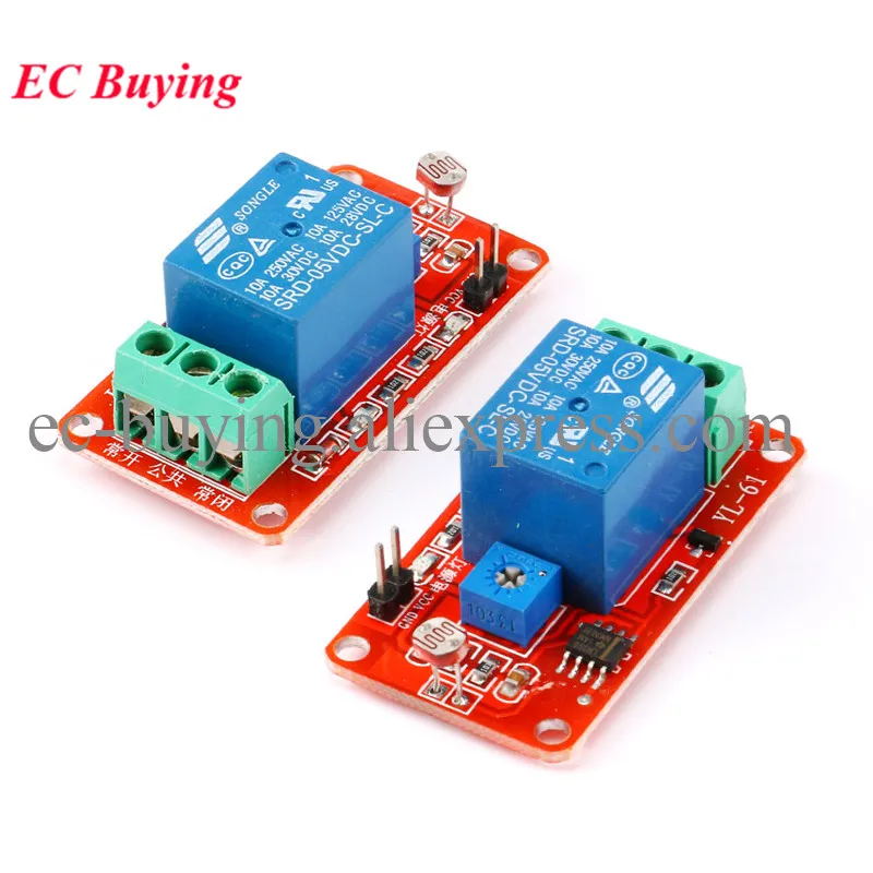 5V Light Photoswitch Sensor Switch LDR Photoresistor Relay Module Light Detection Photosensitive Sensor Board Control Module DIY