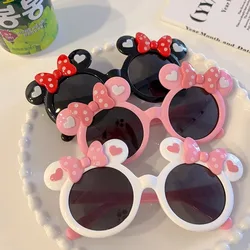 New Children Cartoon Mickey Bowknot Sunglasses UV400 Girls Boys Lovely Outdoor Sun Protection Sunglasses Kids Sun Glasses