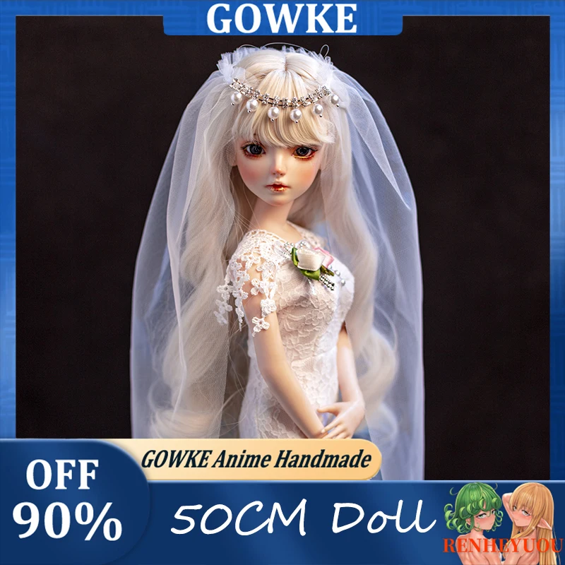 

GOWKE 50CM Cute Anime BJD Doll Soft Silicone Skin Adjustable Limbs Fashion Outfits