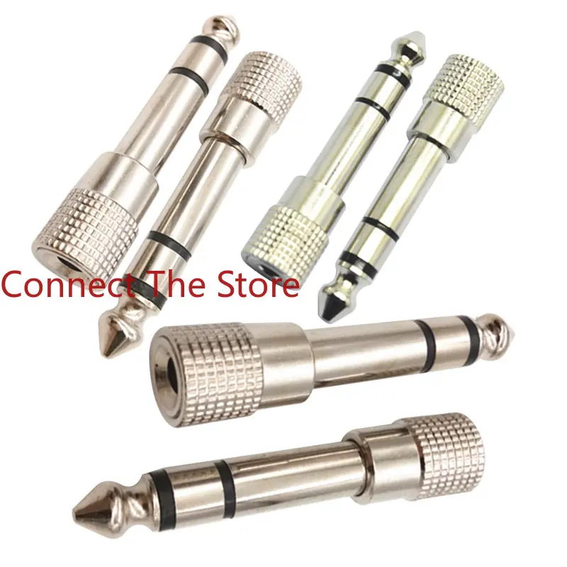 5PCS Audio Adapter 6.35 Stereo Revolution 3.5 Female Microphone Plug  Conversion 