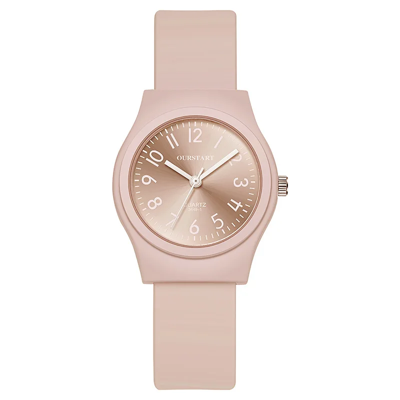 Relógio Digital de Silicone Quartz Feminino, Feminino, Doce Cor, Casual, Estudante, Mulheres, Crianças, Moda