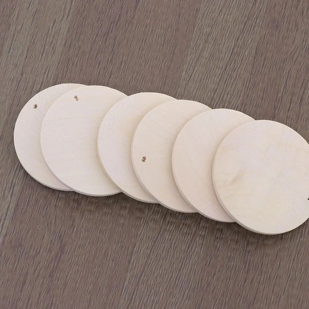 

50pcs Wooden Slices Round Craft Pieces 40Mm Light Yellow For Diy Art Projects Scrapbooking Embellishments Sewing Accessories