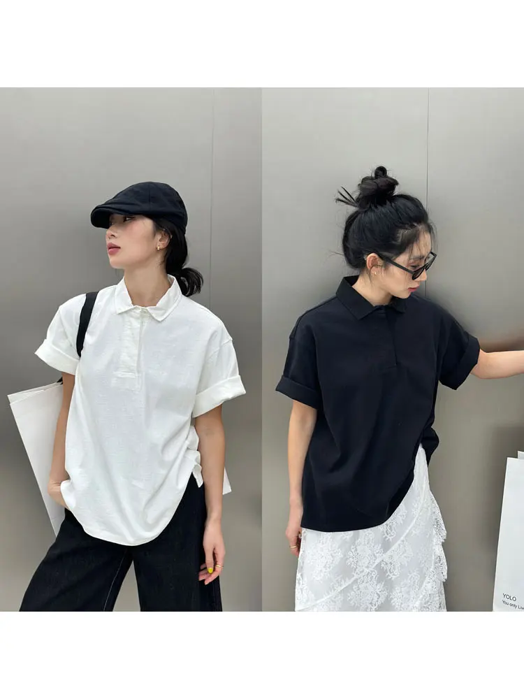 

Женская футболка Bodhl с коротким рукавом, однотонная, из хлопка с пэчворком, прочная хлопковая ткань с узором «косичка», топ с разрезами в уличном стиле