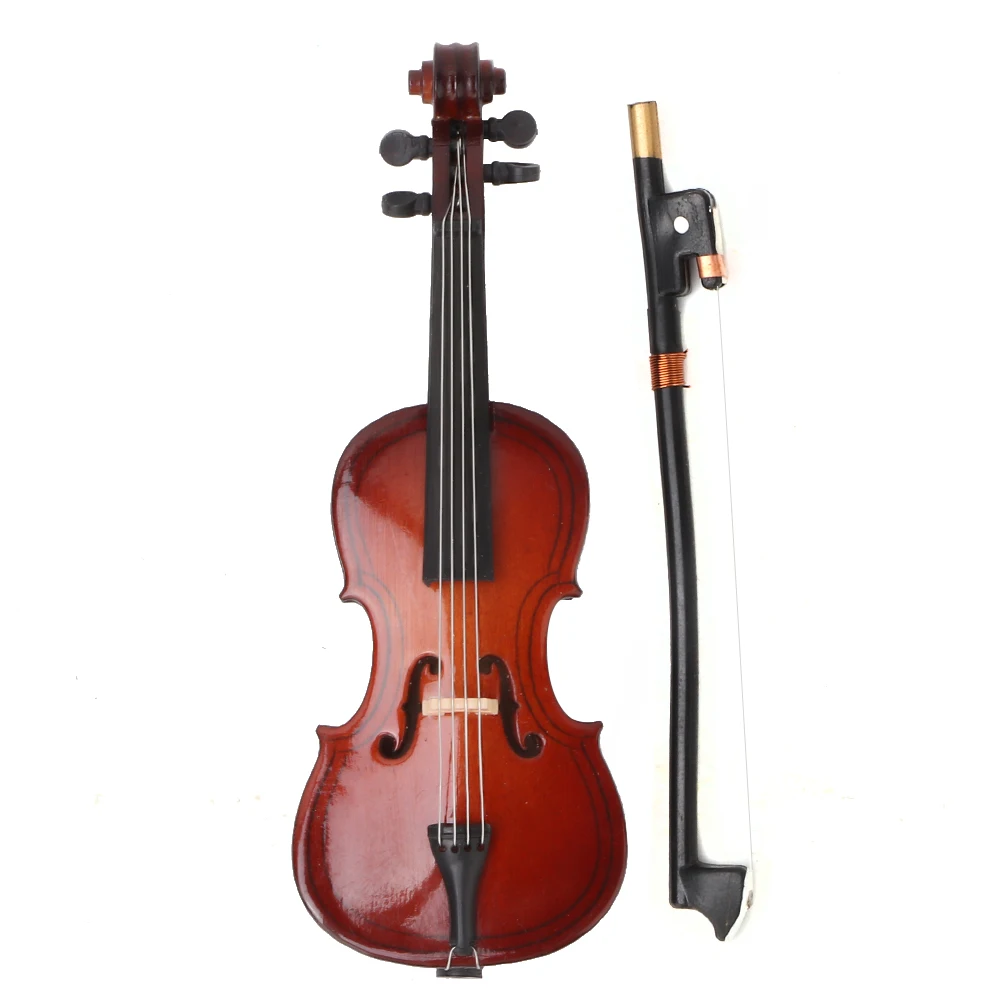 10cm Mini Wooden Cello Model Miniature Musical Instrument Model Musical Gifts Home Decor Ornaments for Living Room Office