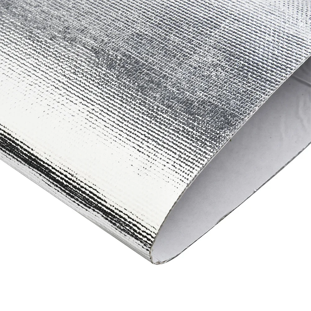 25*50cm Thick Aluminum Fiber Car Fender Heat Sound Insulation Mat 800 Celsius Shielding Exhaust Bonnet Engine Film Wrap