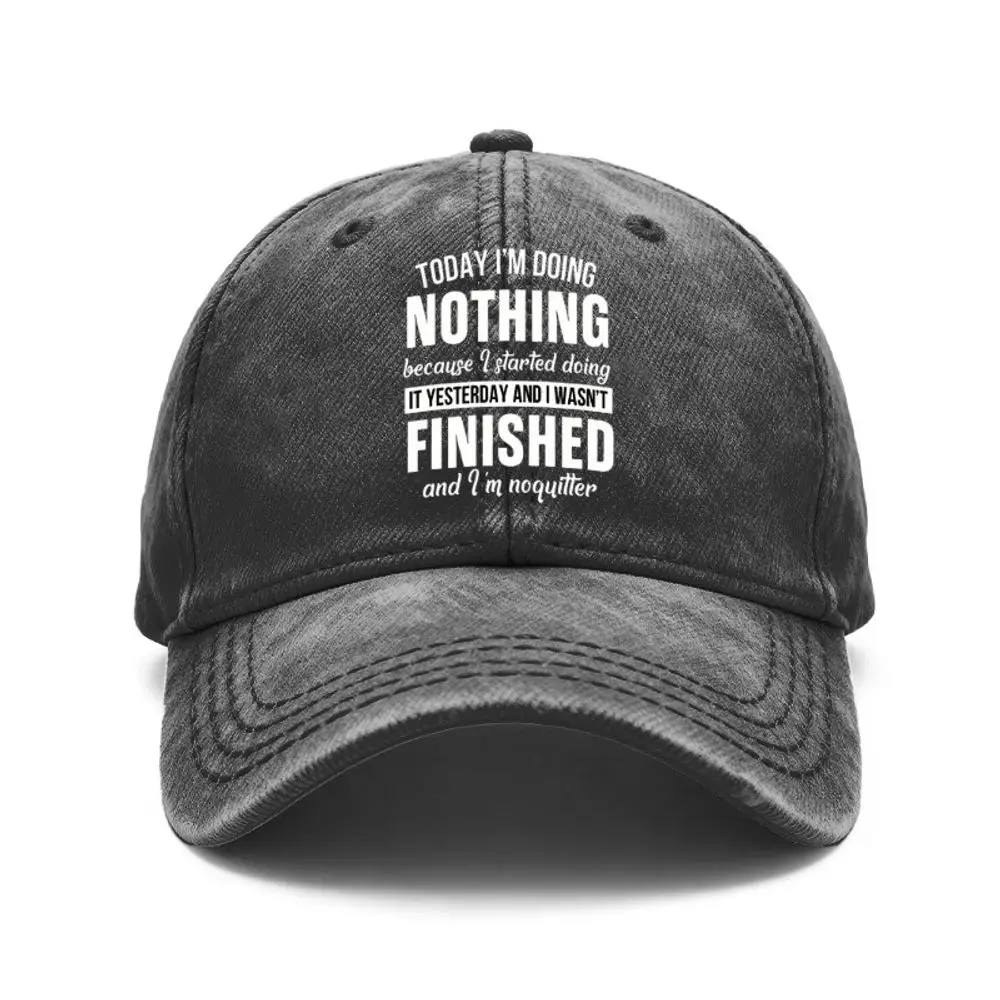 1 Piece Vintage Distressed Baseball Cap, Unisex Style - Adjustable Neutral Hat with Humorous Phrase Print, Suitable as a Casual Outdoor Gift for Outdoor Activities, Can Be Given as a Gift to Friends, Perfect for Pairing with Casual Outfits, Full of Design Flair