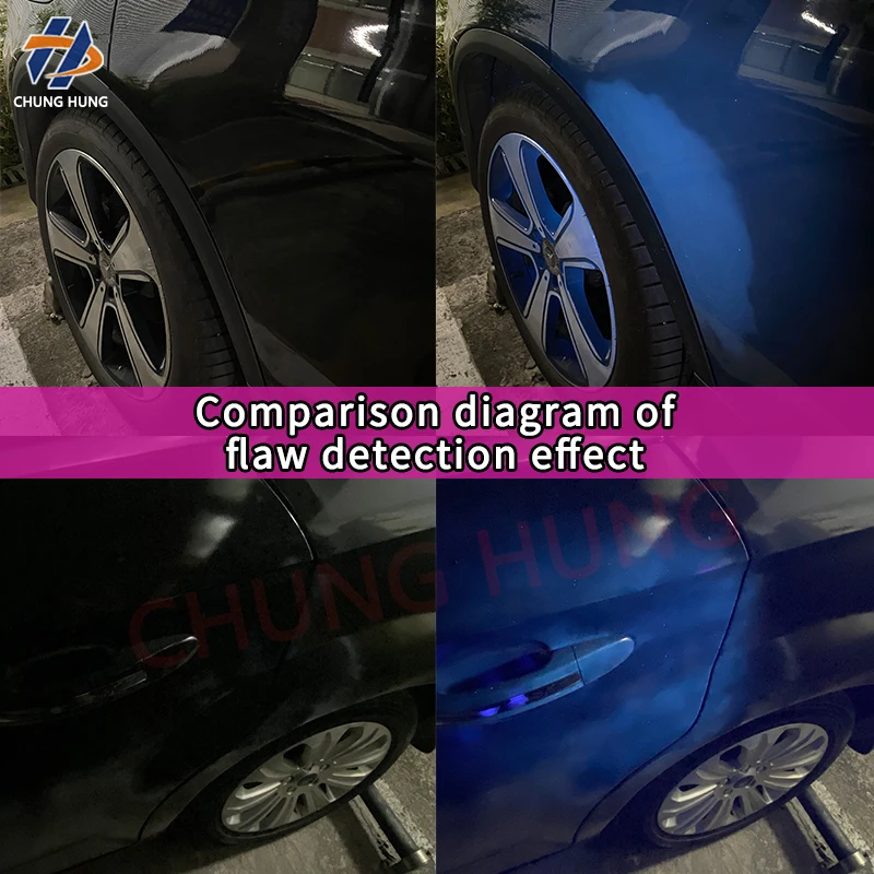يده المحمولة القابلة لإعادة الشحن الأشعة فوق البنفسجية LED علاج مصباح لإصلاح المعجون السيارات كشف عيوب الطلاء ضوء فحص السطح #3