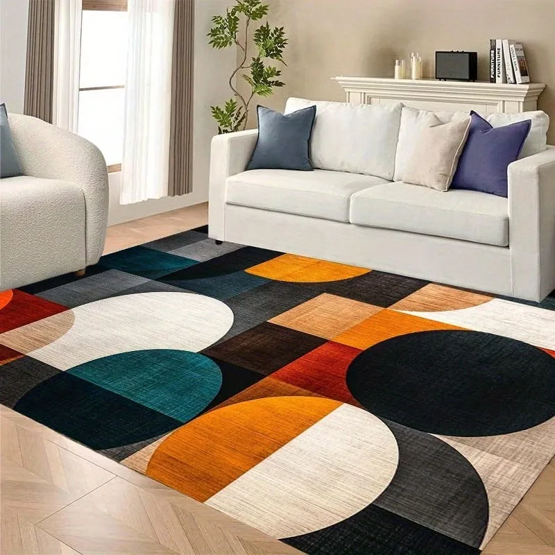 

Geometric Large Area Carpets for Living Room Decor Modern Luxury Sofa Table Rugs Bedroom Non-slip Floor Mat Washable Doormats