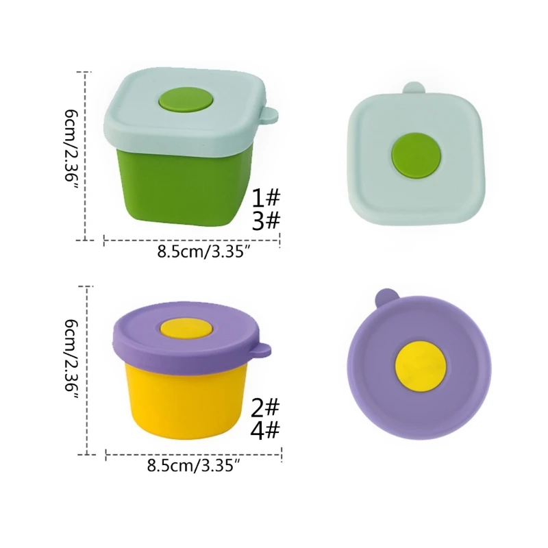 Caja almacenamiento alimentos complementarios para bebés, estuche conservación 150ml, contenedor a prueba fugas