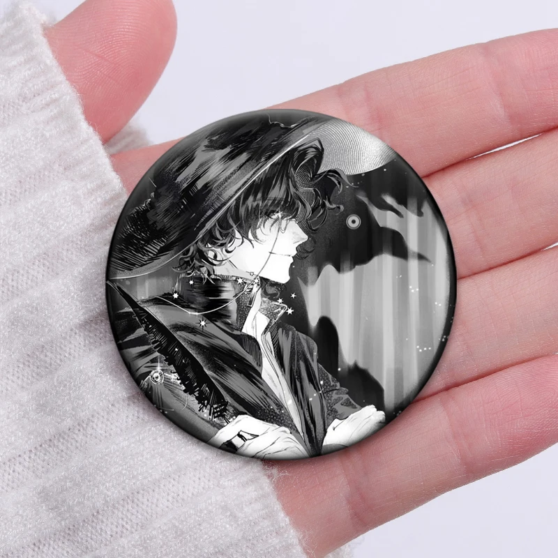 أنيمي سيد الألغاز لينة زر دبوس شارة معدنية الإبداعية بروش لحقيبة الملابس قبعة ديكور مجوهرات اكسسوارات هدية تذكارية