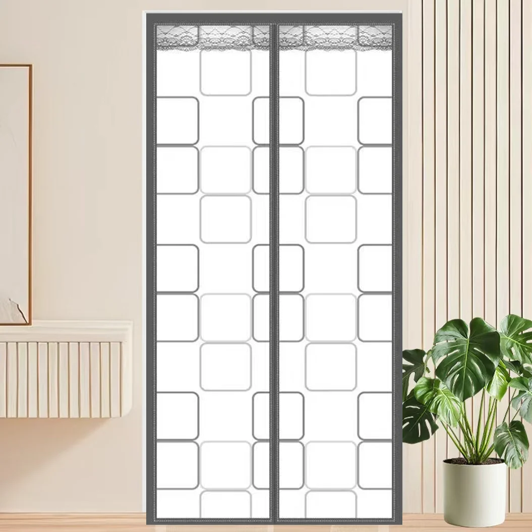 All-Season EVA Plastic Magnetic Door Curtain for Home, Drill-Free Semi-Transparent Air Conditioner Door Curtain, Oil and Odor Re