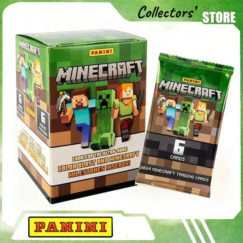 panini-oficial-pixel-sandbox-world-game-blaster-box-tarjetas-coleccionables-premium-foil-parallel-rare-color-blast-insert-coleccionista-hobby