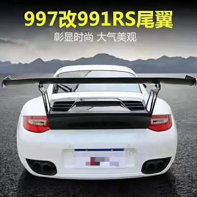 Prosche 997 Upgrade to 991 Carbon Fiber Rear Spoiler Rear Trunk for GT3 RS