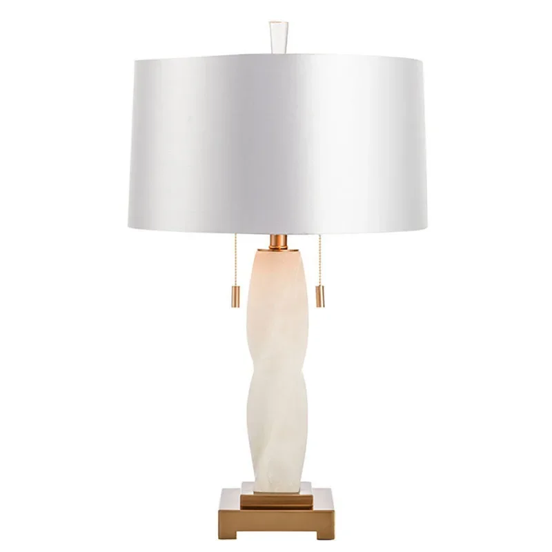 

Modern minimalist twist marble marble sales office desk lamp American European model room lamp