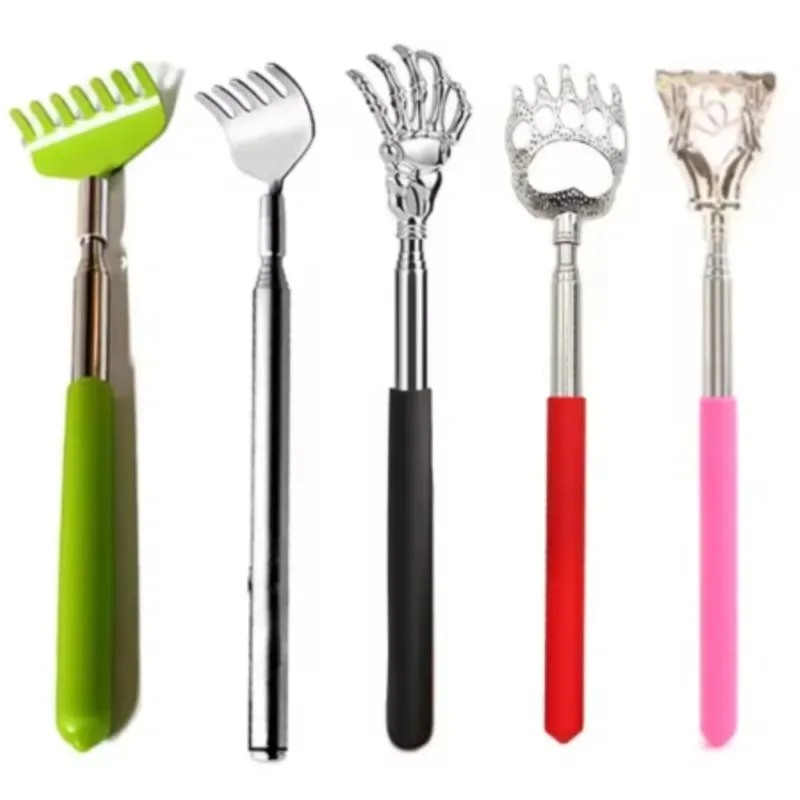 Extendable Massage Claw Back Scratcher Stainless Steel Claw Back Scraper Extendable Telescopic Itch Stick Health Products Hackle view 2