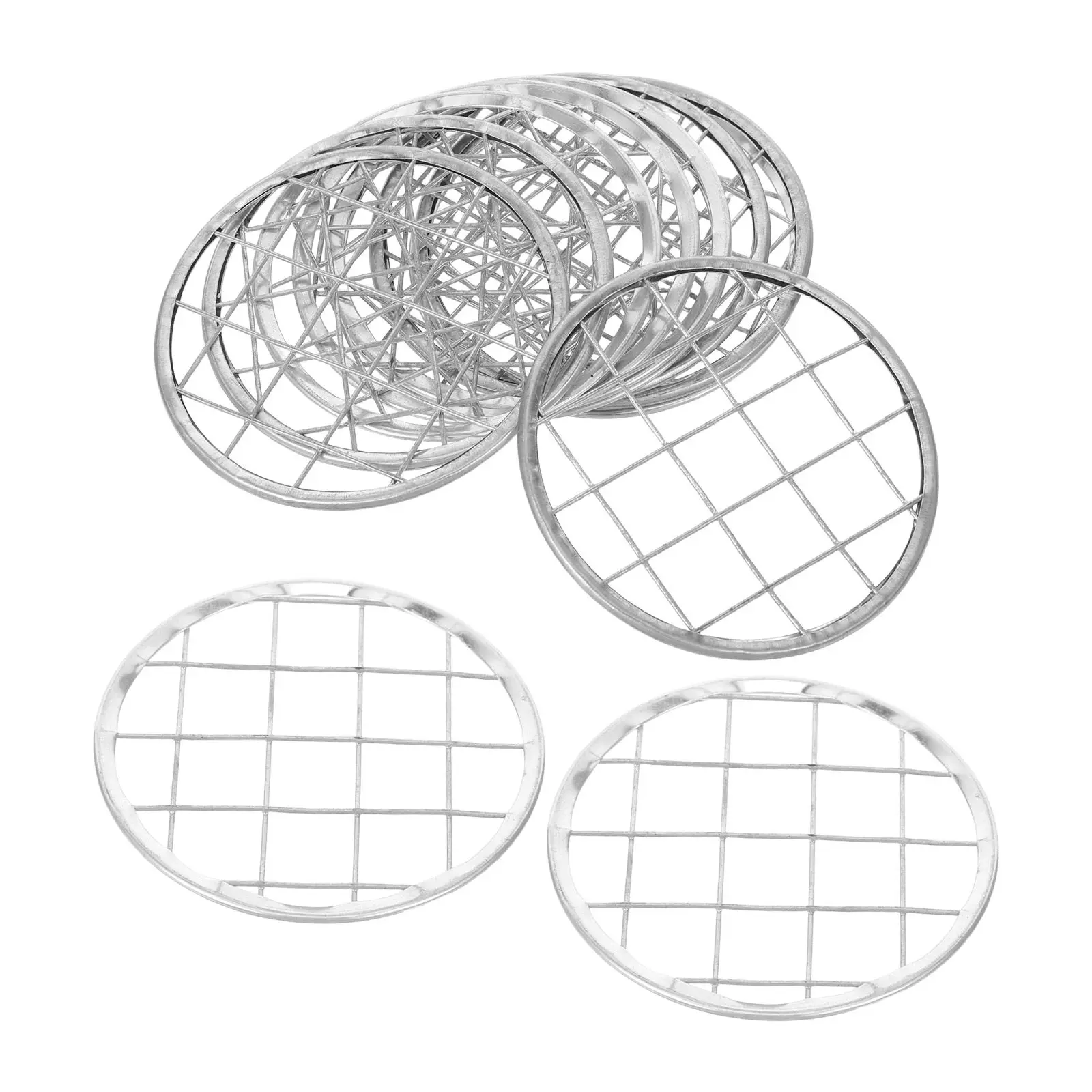 10Pcs Iron Floral Grid for Mason Jar Vase Grid Reusable Metal Flower Arrangement Tool Wedding Party Home Decor Sturdy Cleanable