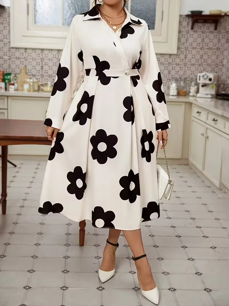 فساتين نسائية كاجوال ماكسي منقطة سادة رقبة على شكل V بدون أكمام وأكمام قصيرة فستان طويل مع جيوب #2