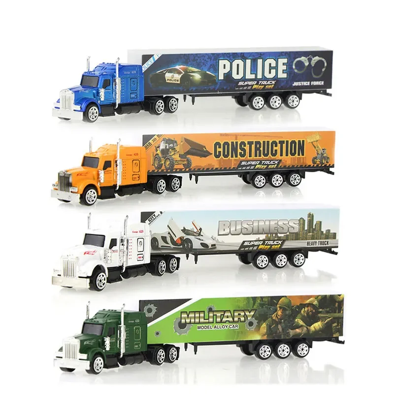 1 Pcs Sliding Alloy Truck Model Diecast Car Toy Oil Truck Container Tank Multi-color Vehicles Toys Kids Birthday Xmas Gift