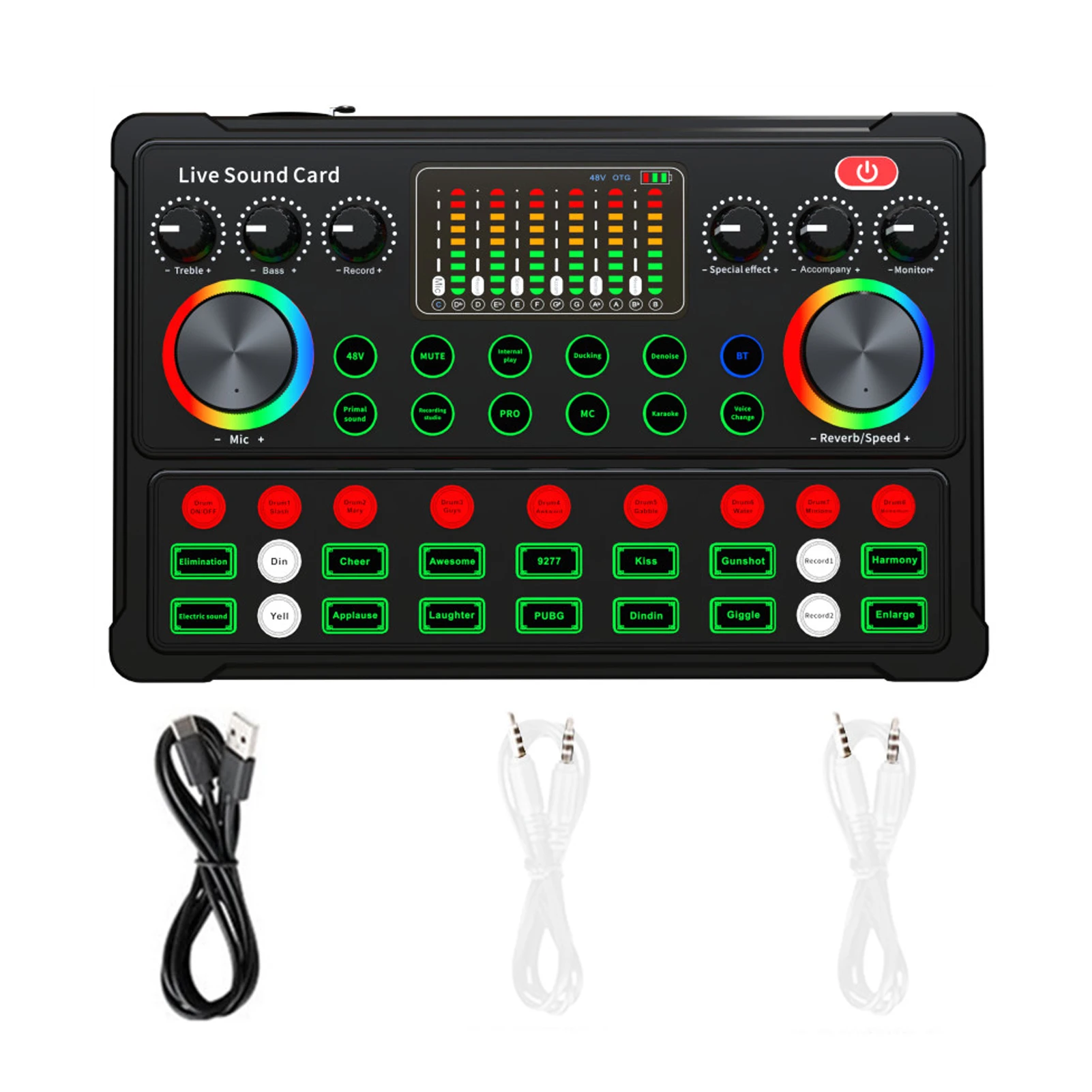 Universal Sound Card Controller Interface Home Gaming Live Broadcast For Singing Phone Audio Mixer Studio Bluetooth-compatible