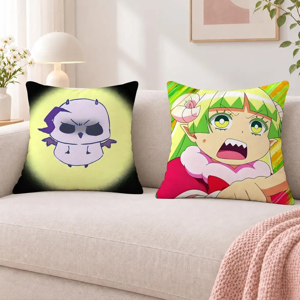 Anime W-Welcome to Demon School! Iruma-kun Cushion Cover Double Sided Print Short Plush Pillow Sofa Bedroom Dorm Room Decor Gift