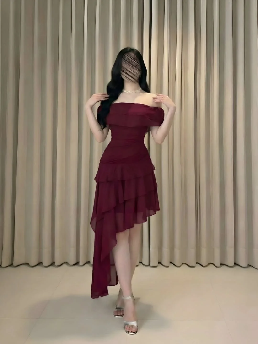 

Элегантные вечерние платья AsaNagi Dubai: роскошные шифоновые платья с оборками цвета бордового винца для торжеств, новинка, просто и изысканно.