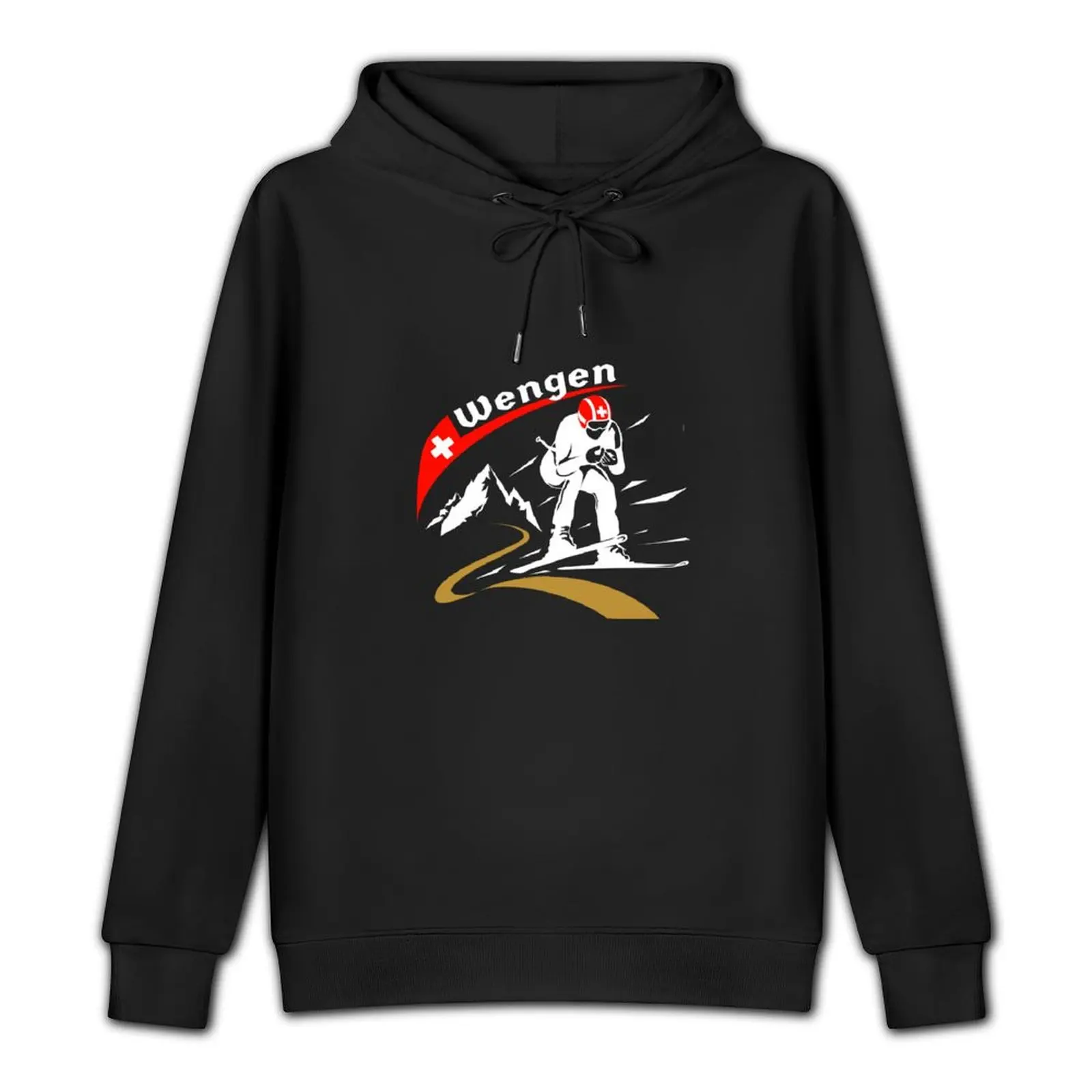 Skiing Downhill Skier Wengen Ski Pullover Hoodie autumn clothes fashion men autumn new in hoodies and blouses