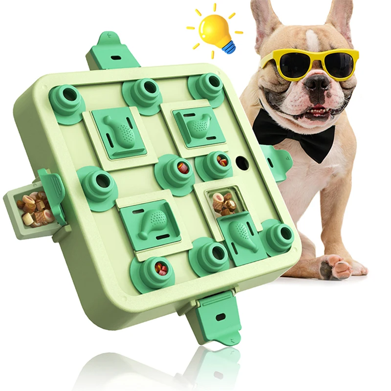 

KADTC Dog Chess Puzzle Toy Brain Stimulation Mentally Stimulating Cognitive Busy Food Enrichment Boredom Toys Level 3 2 1 Treat