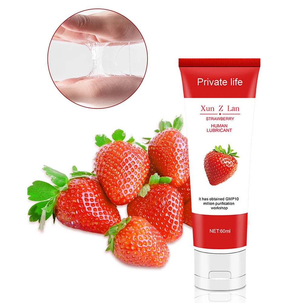 Sex Lubricant Lubricant for Sex Strawberry Flavor Lube Water Based Lubricant Oral Sex Anal Sex Masturbation Vagina Orgasm Gel