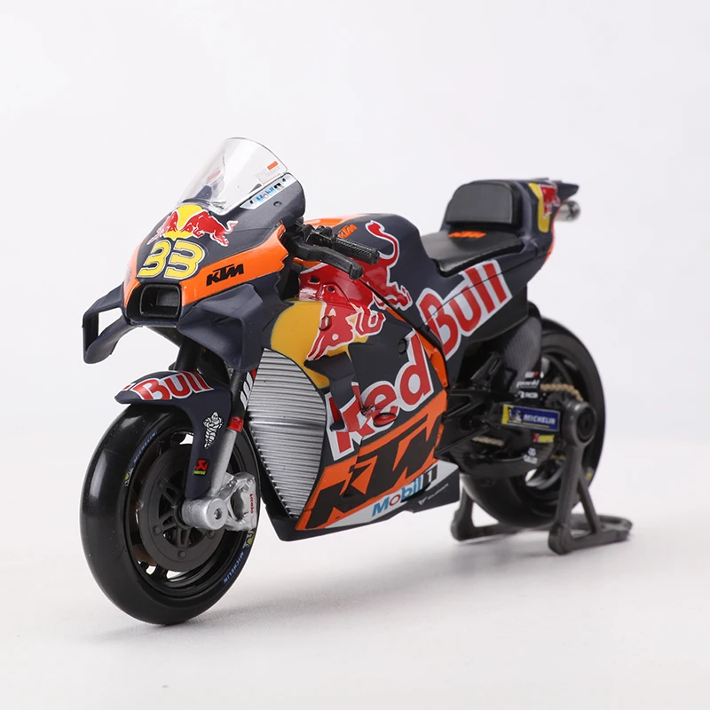 Maisto 1:18 2023 KTM RC16 Red Bull NO.33 Factory Racing Motorcycle Race Car Simulation Alloy Car Model