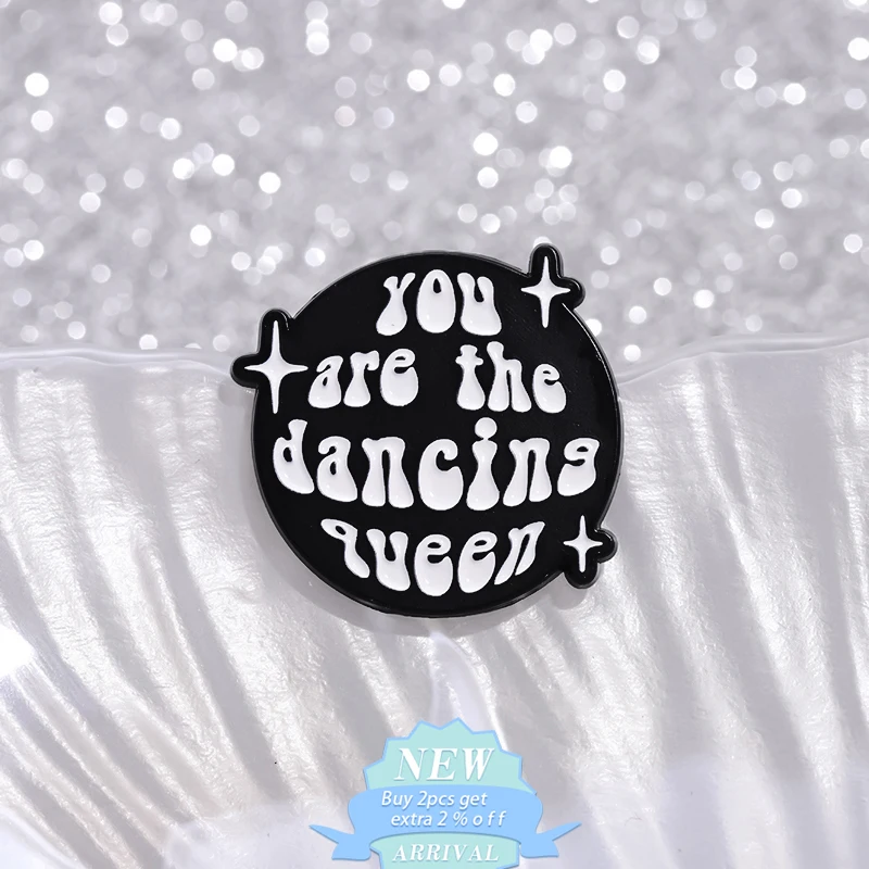 You Are The Dancing Queen Enamel Pin Creative Stage Concert Disco Ball Metal Brooch Lapel Badge Fashion Jewelry Fans Gift  ﻿