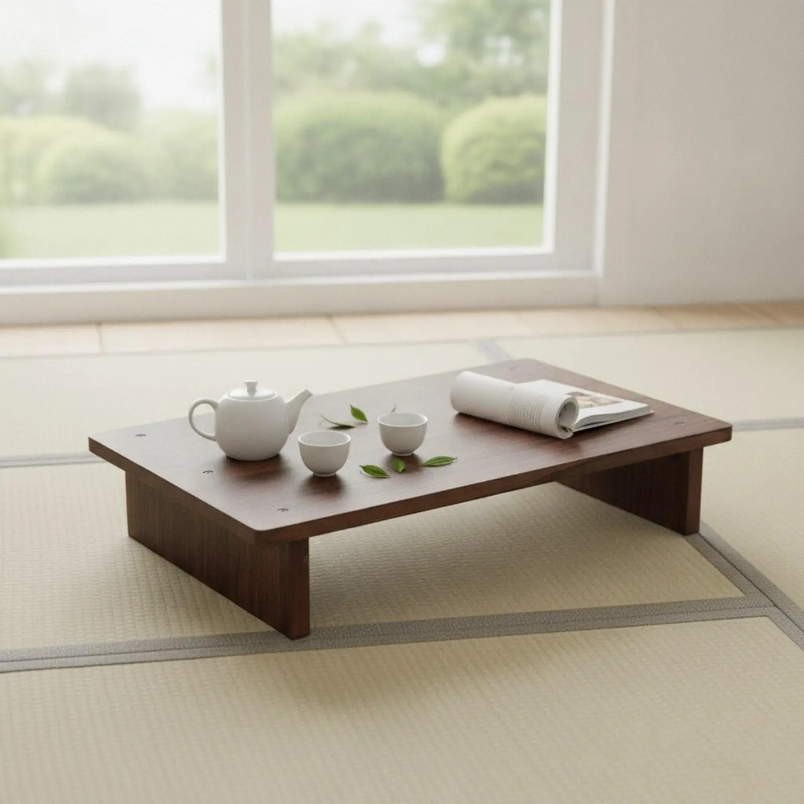 Japanese Floor Table Low Coffee Table Portable Anti Saving Wood Altar Tatami