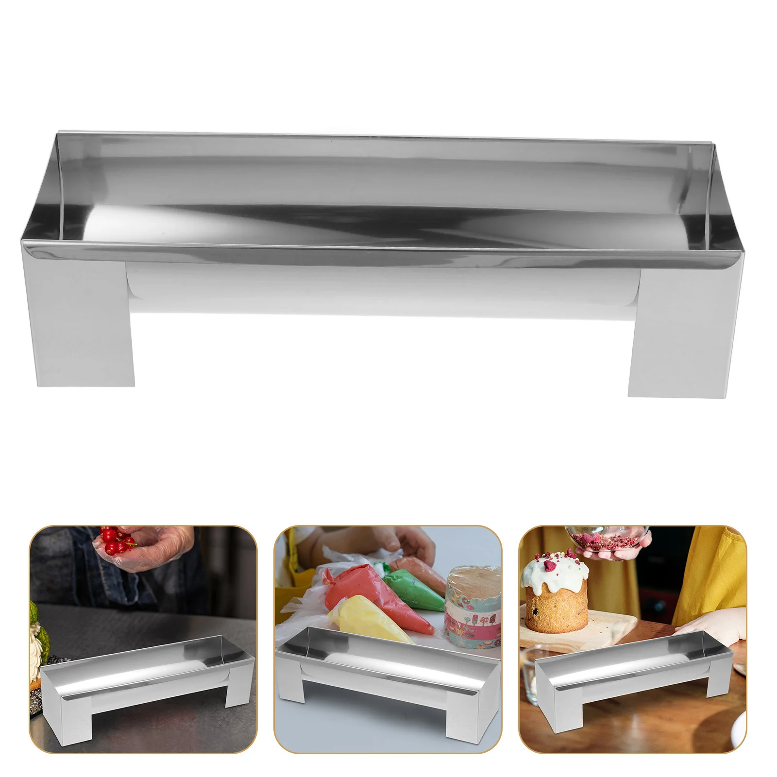 

Acrylic U-Shape Cake Roll Mold Stainless Steel Bread Mold for Baking Rolls Cooling Bread Pastries U- Shape Cake Pan